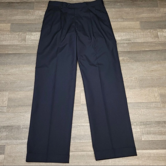 Brooks Brothers Mens Suit 40R 34W Blue Cotton Brookscool Poplin 2pc Blazer Pants - Picture 11 of 14